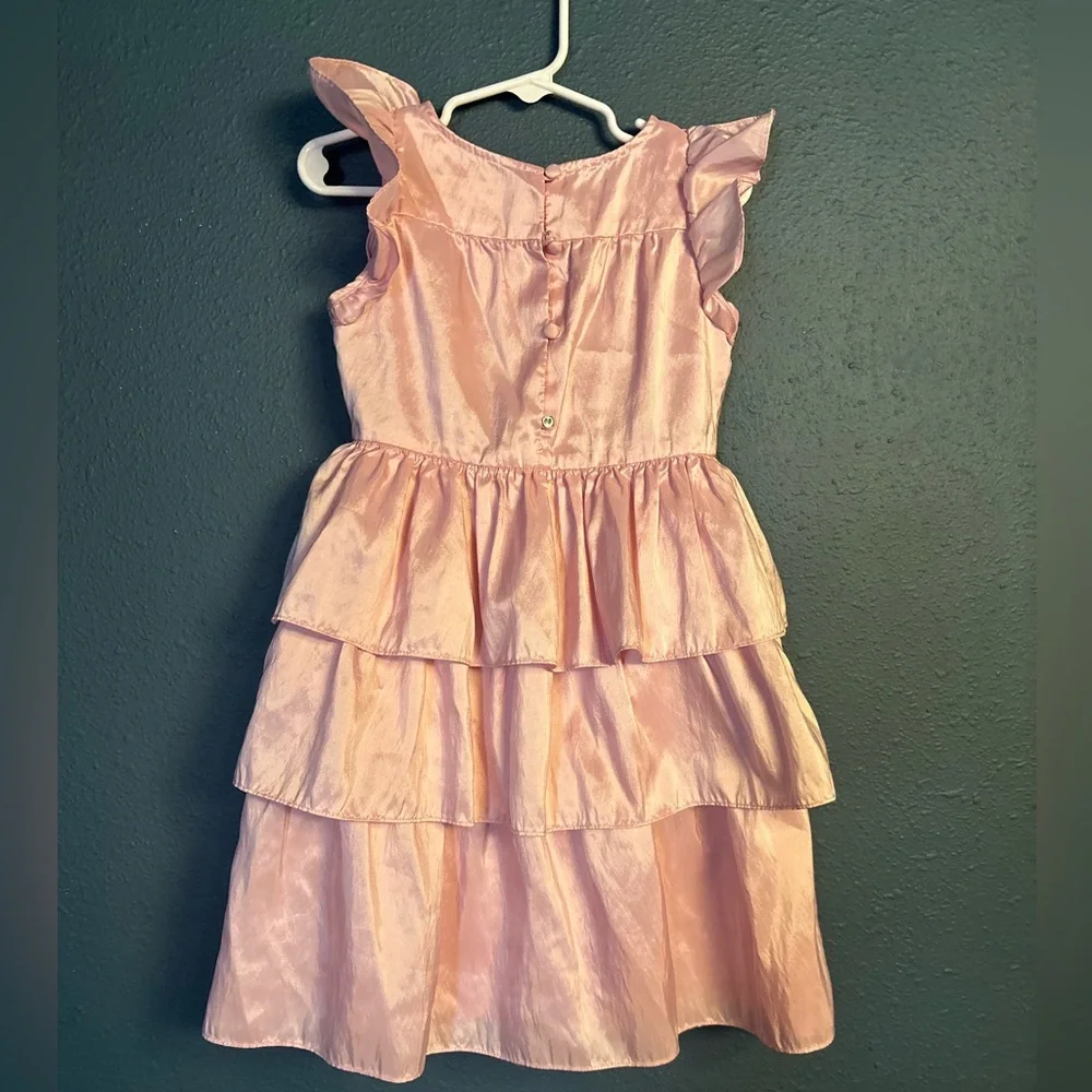 Love Shack Fancy Pink Ruffled Tiered Dress for Kids size‎ 2/3